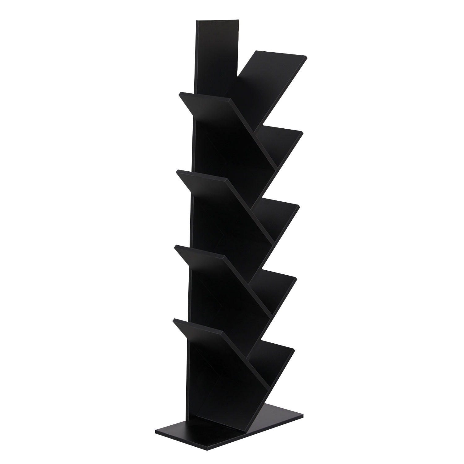 BÜCHERSCHRANK Simone Schwarz - Schwarz, Holzwerkstoff (25/141/50cm) - Happy Garden