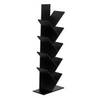 BÜCHERSCHRANK Simone Schwarz - Schwarz, Holzwerkstoff (25/141/50cm) - Happy Garden