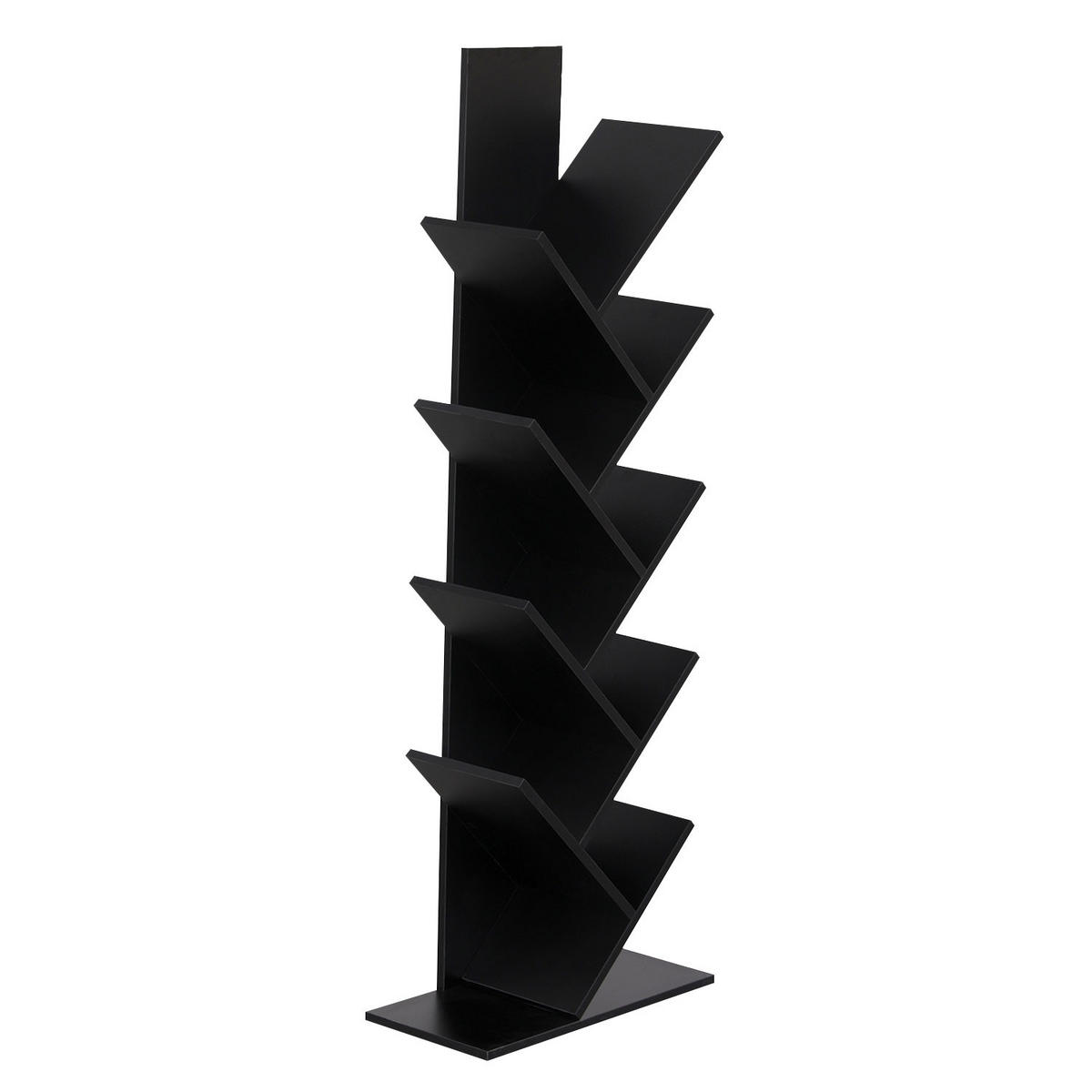 BÜCHERSCHRANK Simone Schwarz - Schwarz, Holzwerkstoff (25/141/50cm) - Happy Garden