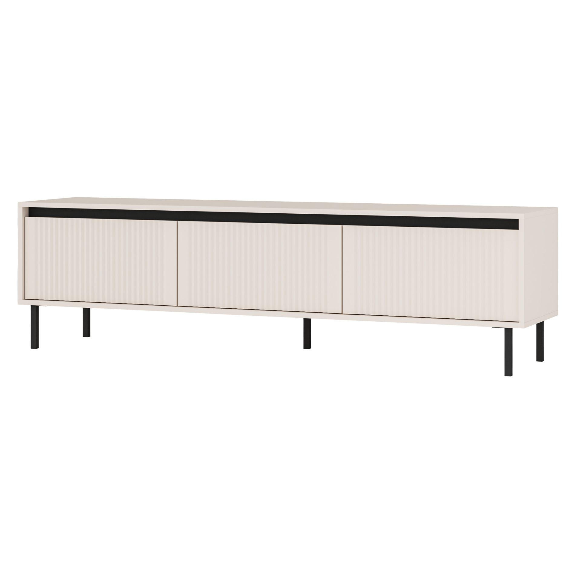 TV-MÖBEL Osaka Sandbeige 179 cm - Beige/Schwarz, Holzwerkstoff/Metall (178.6/50/40cm) - Selsey