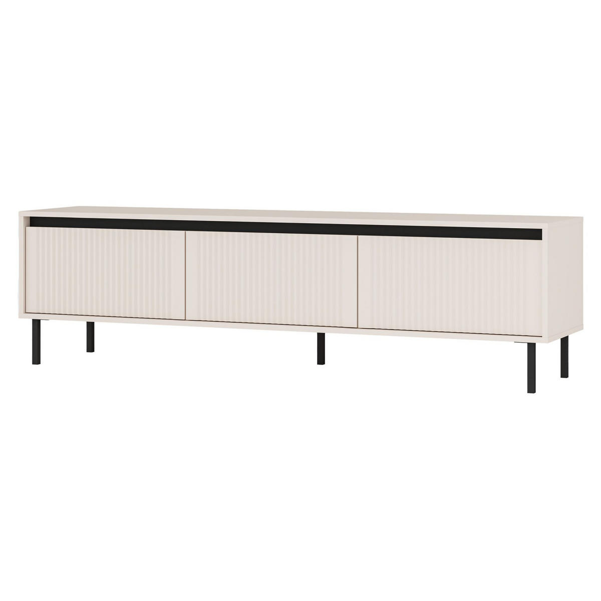 TV-MÖBEL Osaka Sandbeige 179 cm - Beige/Schwarz, Holzwerkstoff/Metall (178.6/50/40cm) - Selsey