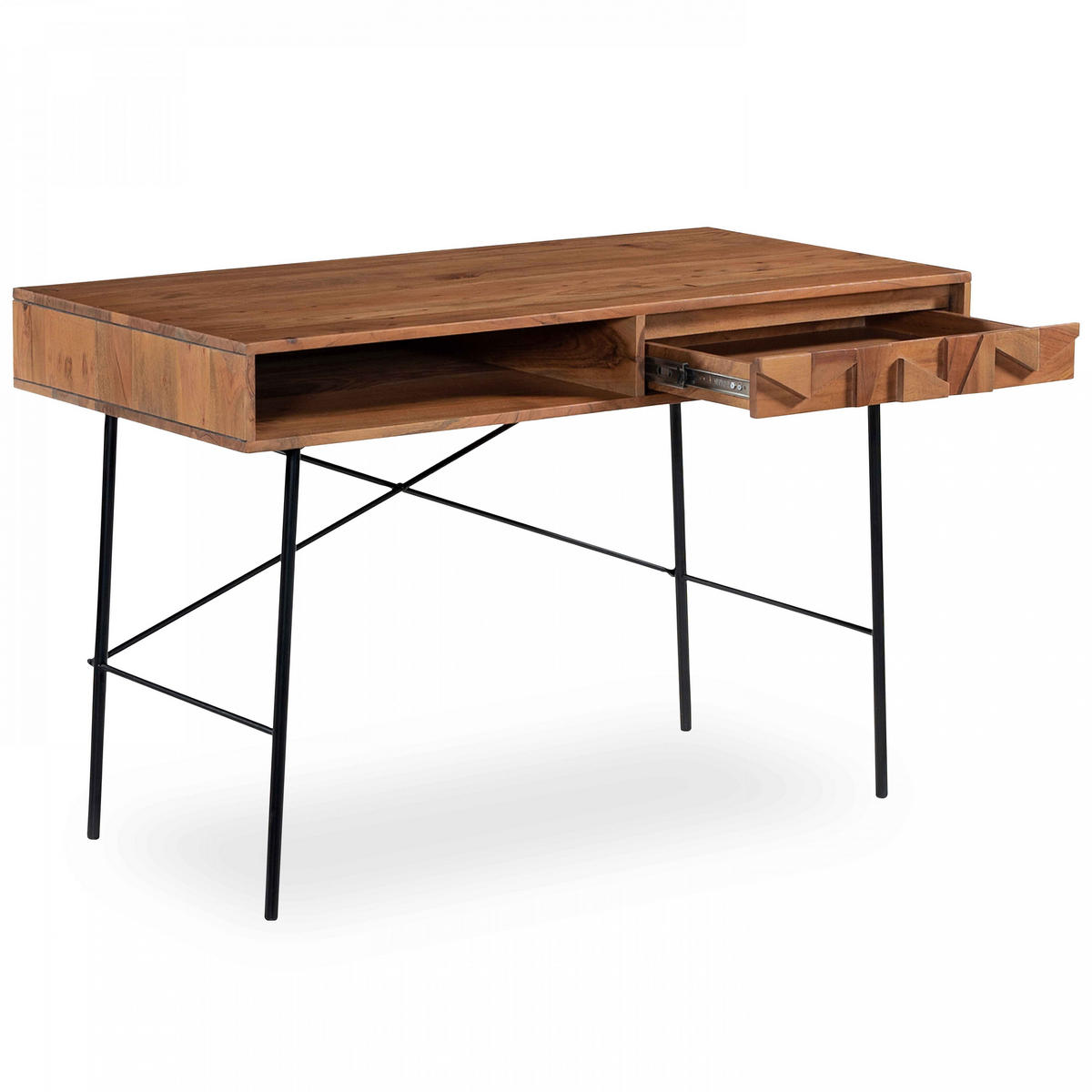 SCHREIBTISCH, Braun - Braun, Holz (120/60cm) - Oviala