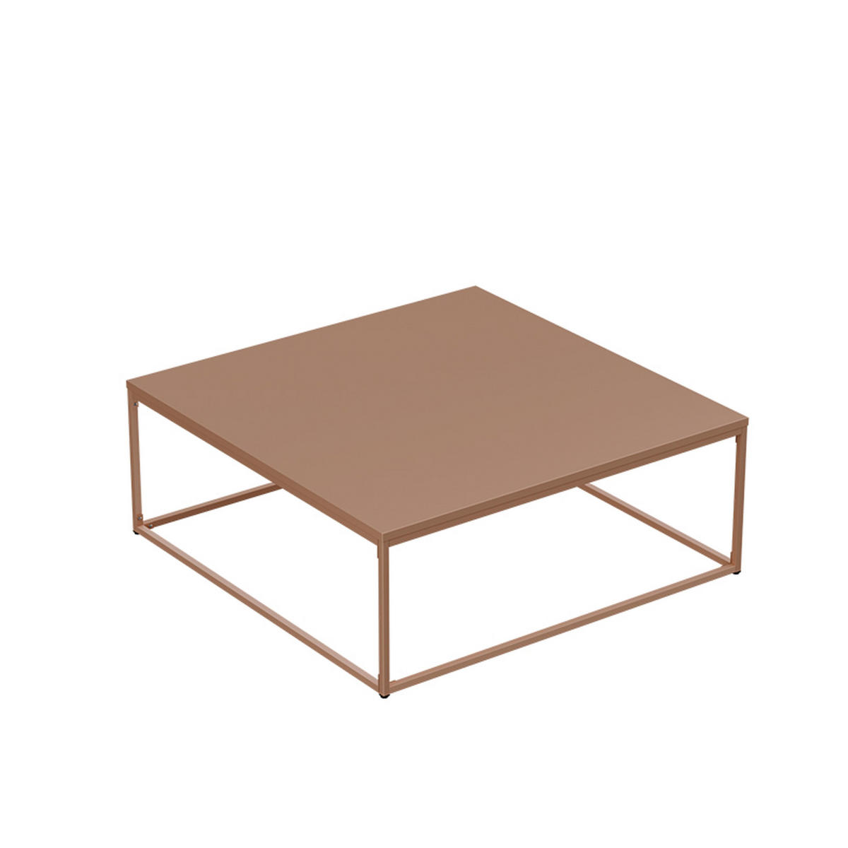 COUCHTISCH 120 cm, Braun - Braun, Metall (90/90/35cm) - Oviala