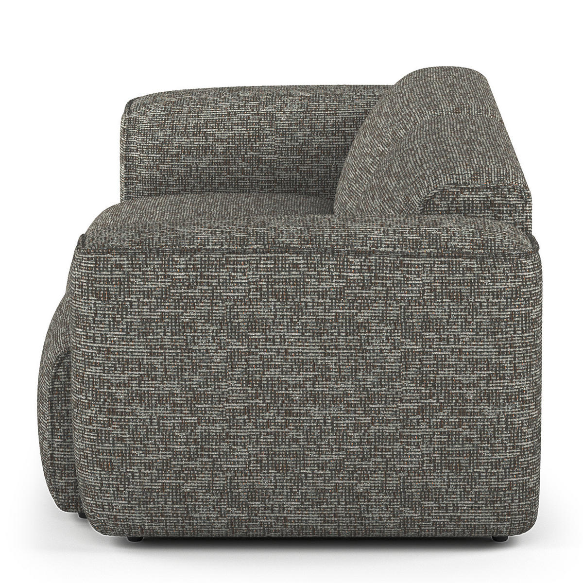 3-SITZER SOFA - Schwarz/Grau, Kunststoff/Textil (251/71/102cm) - home24