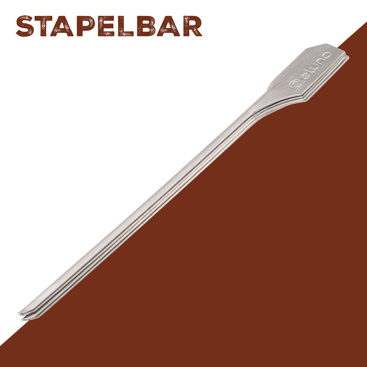 BURGERSPIESSE 4tlg. - Edelstahlfarben, Metall (0.6/0.3/19cm) - eluno