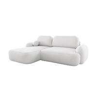 ECKSOFA MIVARO Schlaffsofa Boucle Beige (LINKS) - Weiß, Textil (176/276cm) - Luxkor24