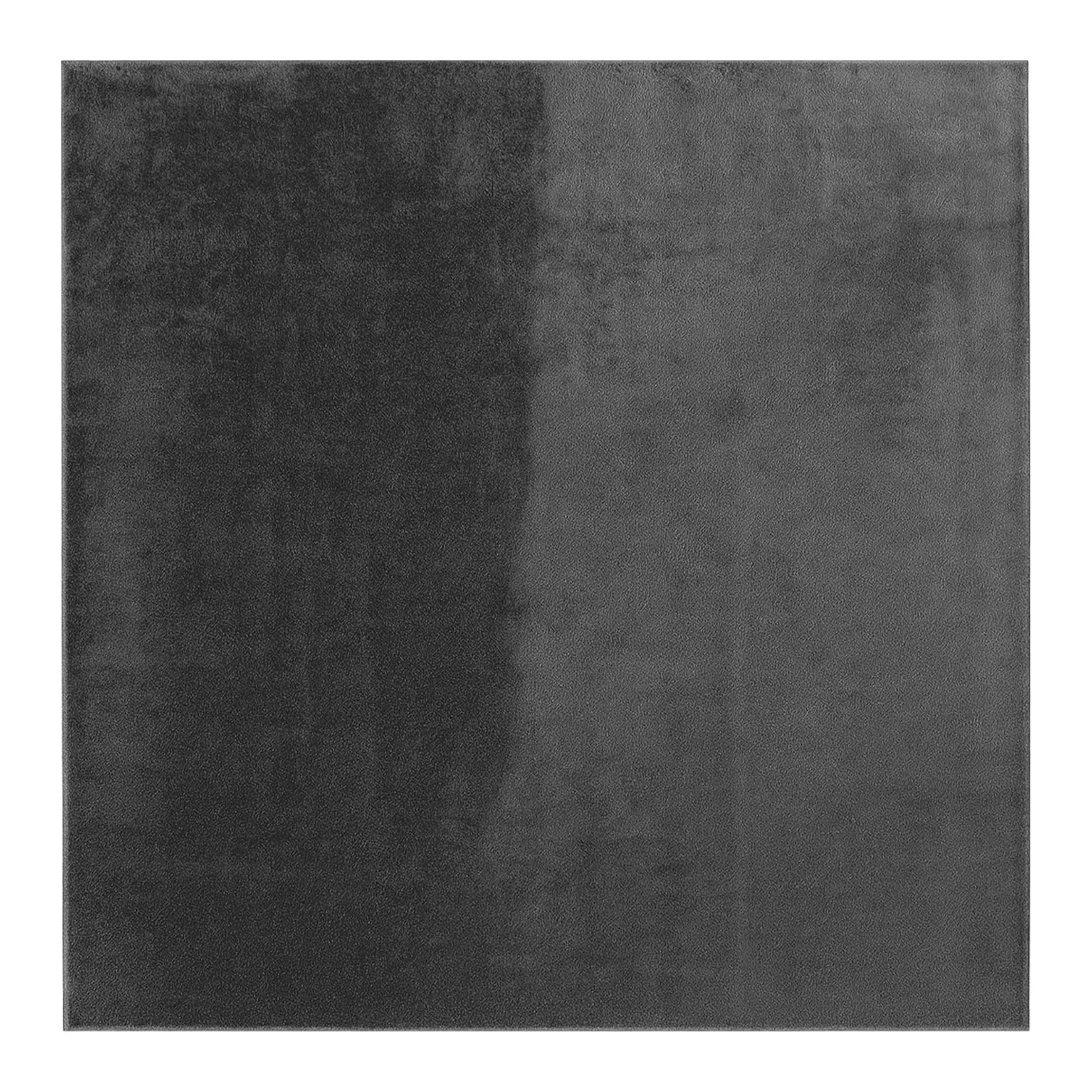 KURZFLORTEPPICH LUMI quadratisch dunkelgrau kuschelweich waschbar 120/120 cm - Dunkelgrau, Textil (120/120cm) - Tapiso