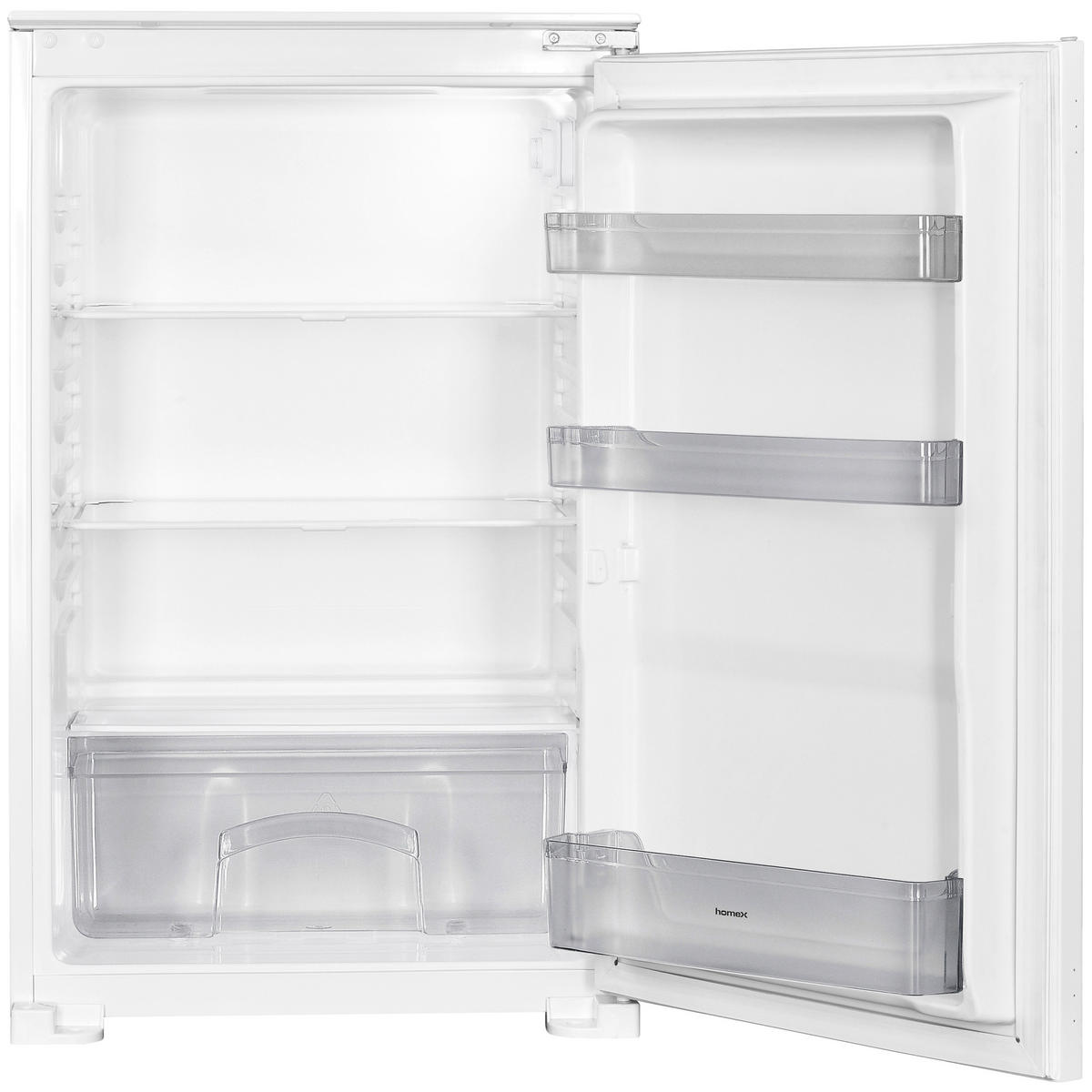 KÜHLSCHRANK Einbau, ohne Gefrierfach, 88cm Nische, 129 Liter, Schlepptürtechnik, CB1291E - Weiß, Glas/Kunststoff (54/89/54cm) - homeX