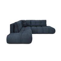 ECKSOFA DUCA II L-S Dunkelblau Chenille mit Schlaffunktion - Dunkelblau, Holz (266.5/266.5cm) - MASSENO