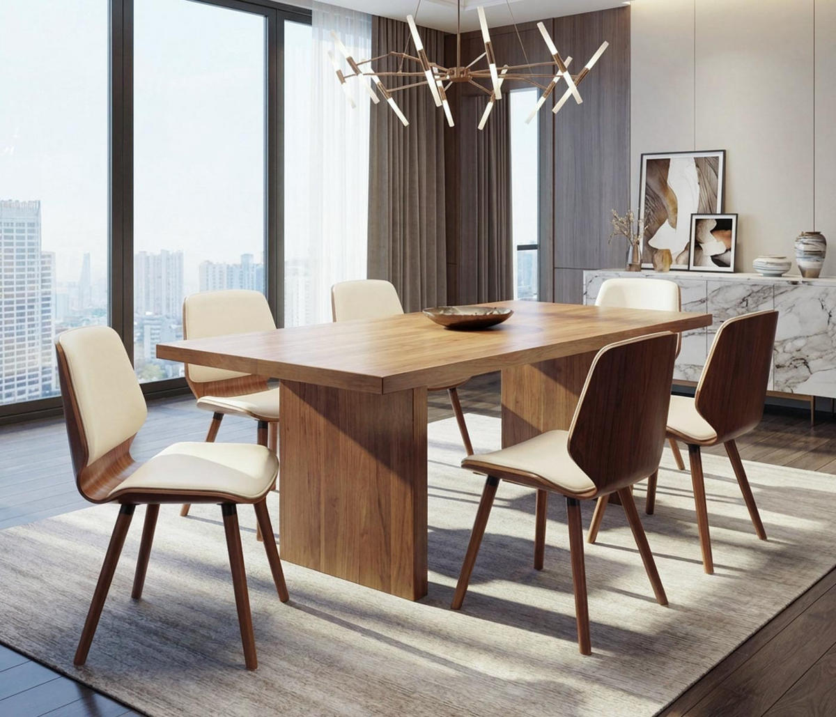 ESSZIMMERSTUHL Beige 6er-Set - Beige/Creme, Textil (48/85/60cm) - MCW