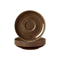 ESPRESSOUNTERTASSEN Terra Erdbraun ø 12 cm 6er Set - Braun, Keramik (12cm) - Seltmann Weiden