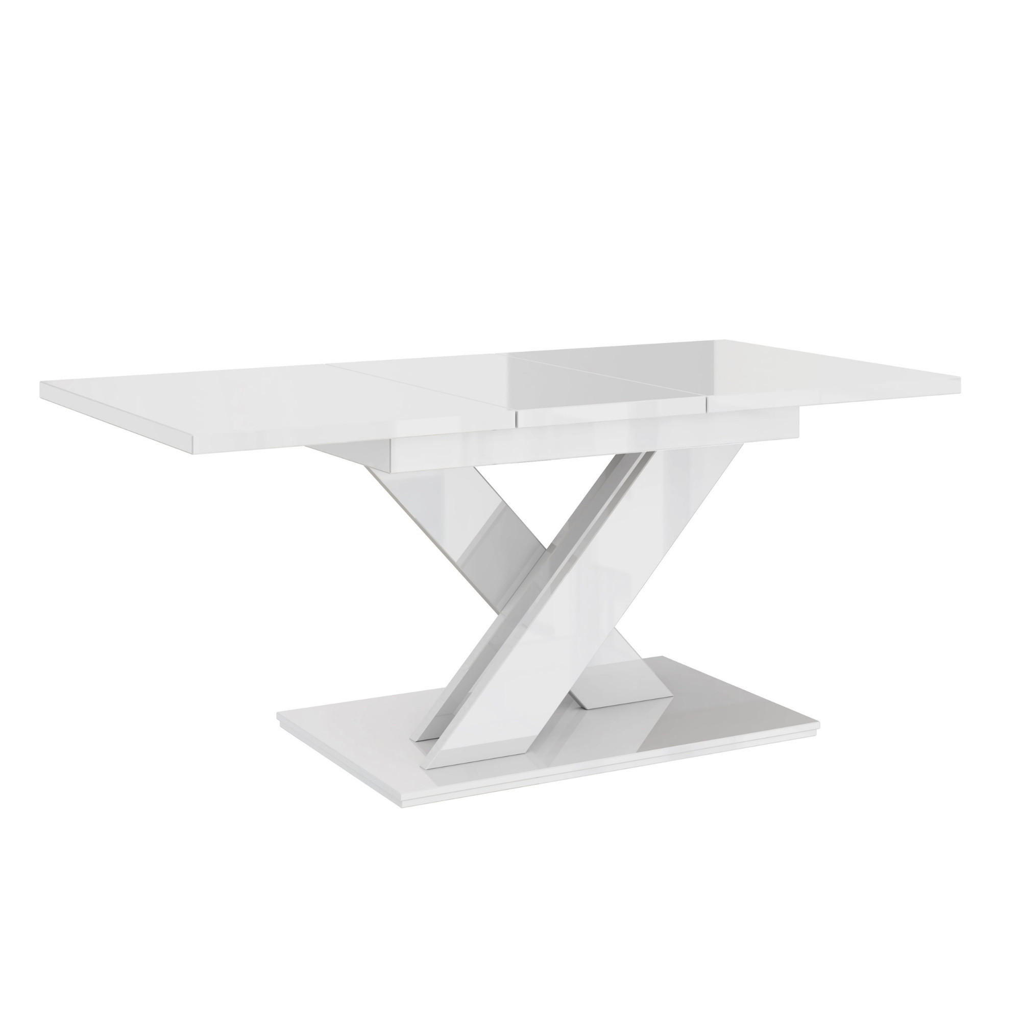 ESSTISCH Weiß Hochglanz Ausziehbar 140 - 180 cm - Weiß Hochglanz, Holzwerkstoff (140/80/75cm) - PROSPERO