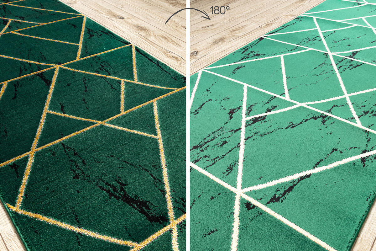 LÄUFER EXKLUSIV EMERALD 80/110 cm - Pastellgrün, Textil (80/110cm) - rugsX