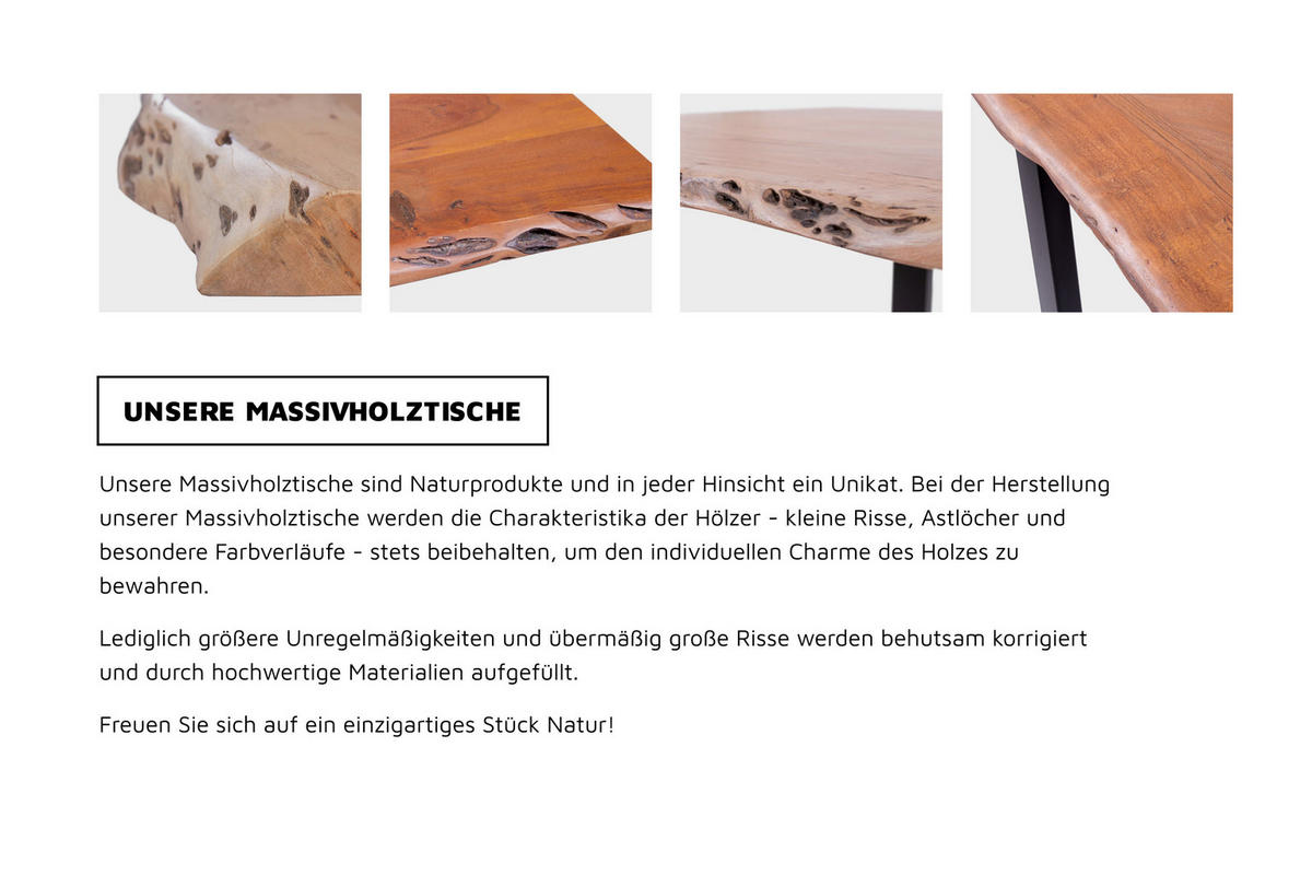COUCHTISCH Wildeiche SESSA 80 cm - Beige/Schwarz, Holz/Metall (80/80/48cm) - SAM
