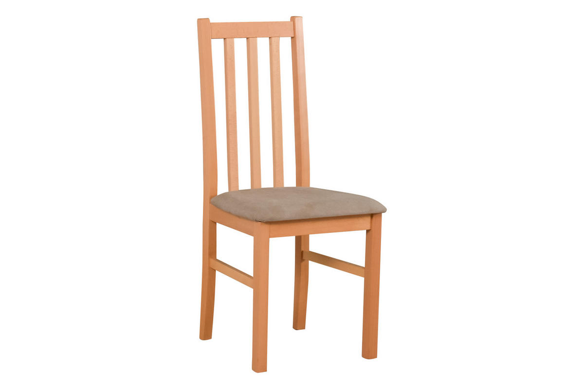 ESSZIMMERSTUHL - 2er-Set Bos 10 hell nussbaum soro 23 - Hellbraun/Beige, Holz (43/94/40cm) - Leaf Design
