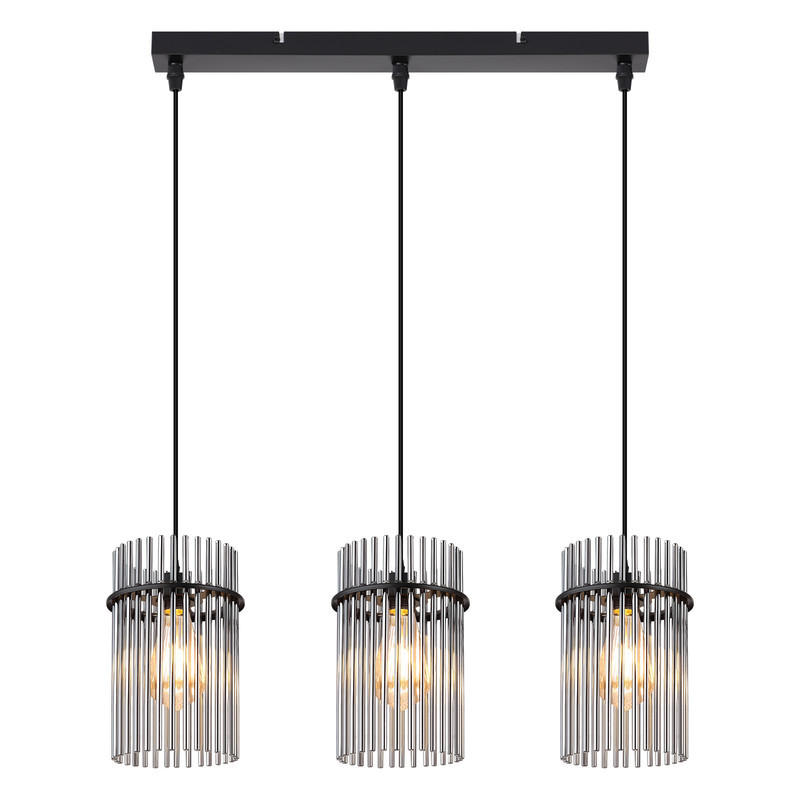 PENDELLEUCHTE BEESKOW Ⅲ 48/5/150 cm - Schwarz, Metall (48/5/150cm) - Nettlife