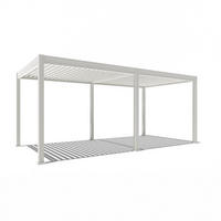 PERGOLA Deluxe Elektrisch Pavillon Terrassenüberdachung Aluminium LED 3 x 6 m - Weiß, Metall (300/255/600cm) - WEIDE