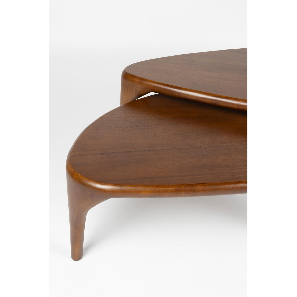 COUCHTISCH Isla Organisch 2er-Set Walnussfarbe - Braun, Holz (110/60/36cm) - Zuiver