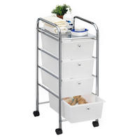 BADROLLWAGEN SANO - Chromfarben, Metall (33/79/39cm) - CARO-Möbel