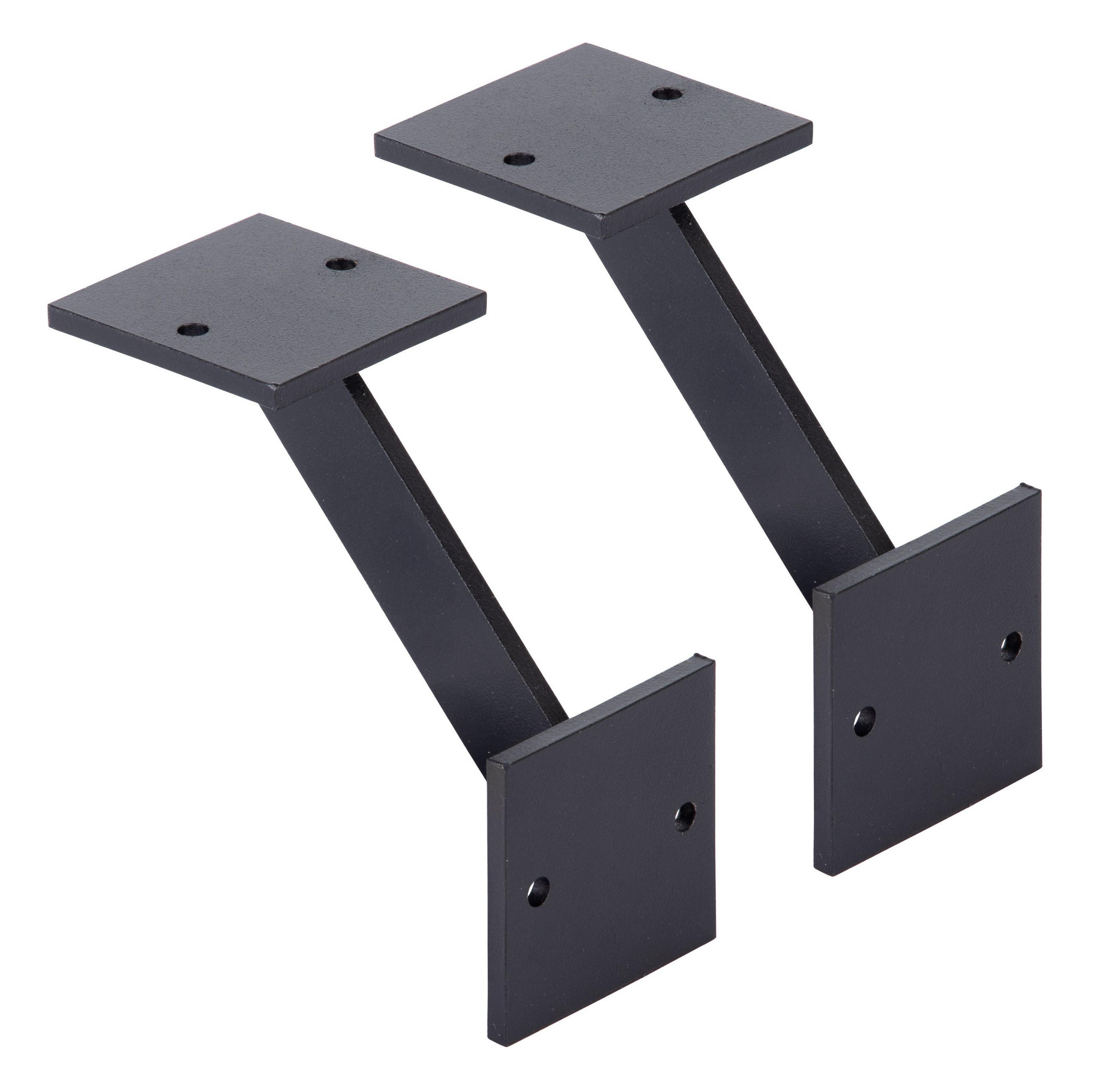 REGALTRÄGER als 2er Set Nick, Stahl in verschiedenen Trendfarben - Schwarz, Metall (10/5/10cm) - Alberts