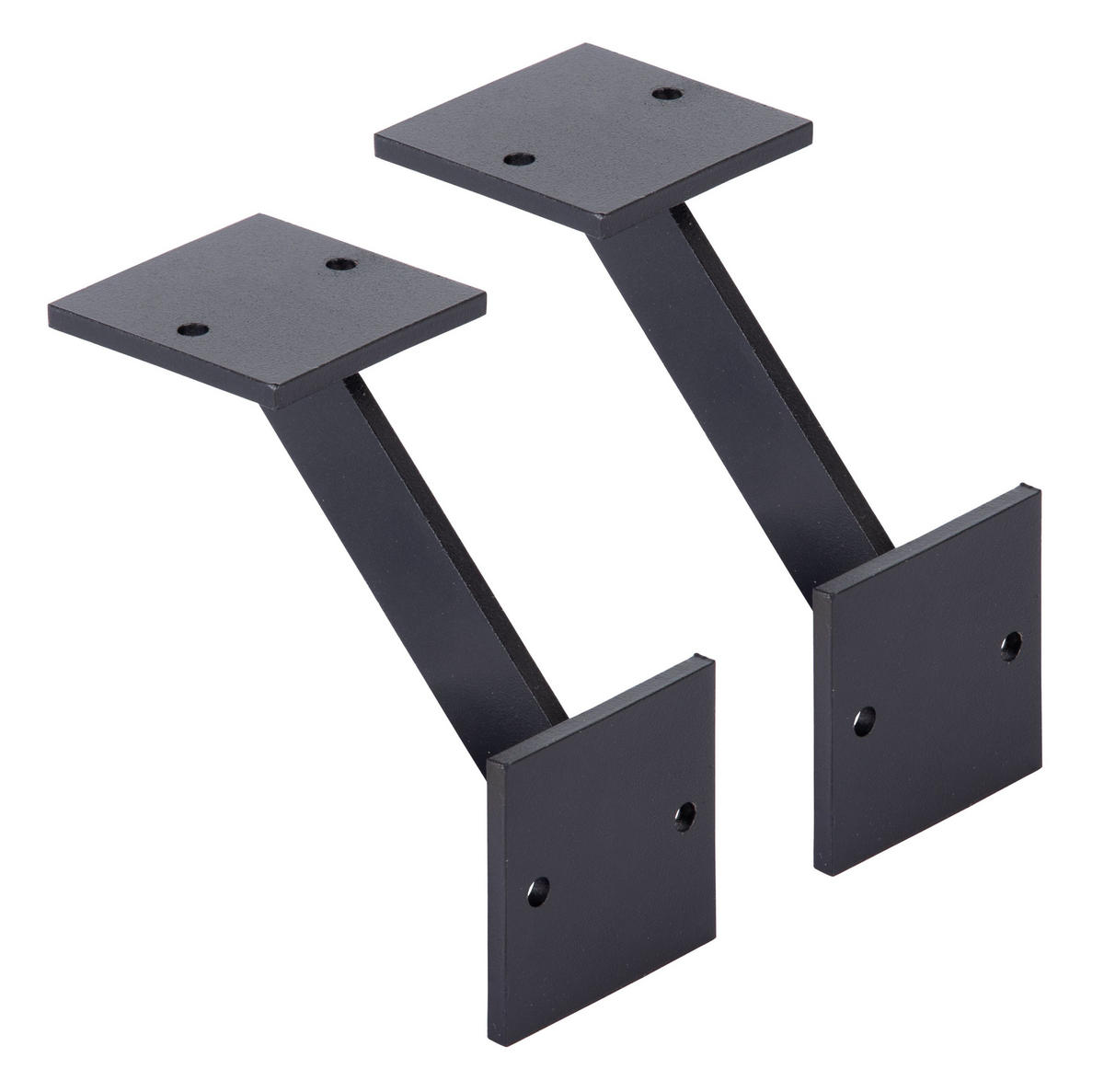REGALTRÄGER als 2er Set Nick, Stahl in verschiedenen Trendfarben - Schwarz, Metall (10/5/10cm) - Alberts