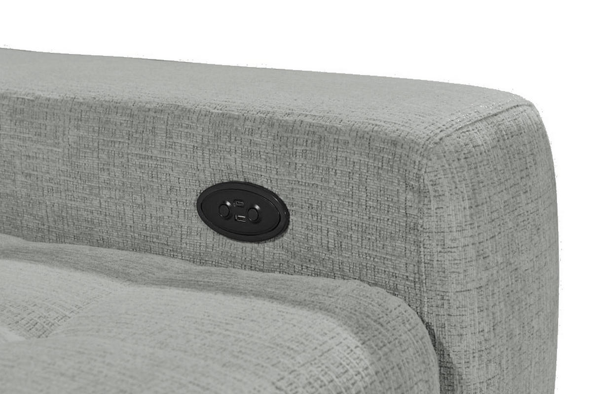 ECKSOFA mit elektronischem Sitzvorschub, Bettkasten und USB-Anschluss - Anthrazit/Schwarz, Textil/Metall (289/220cm) - ed exciting design