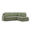 ECKSOFA RECHTS MIT SCHLAFFUNKTION FORESTA, Cord - Grün - Grün, Textil (230/200cm) - Mebligo