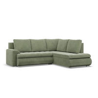 ECKSOFA RECHTS MIT SCHLAFFUNKTION FORESTA, Cord - Grün - Grün, Textil (230/200cm) - Mebligo