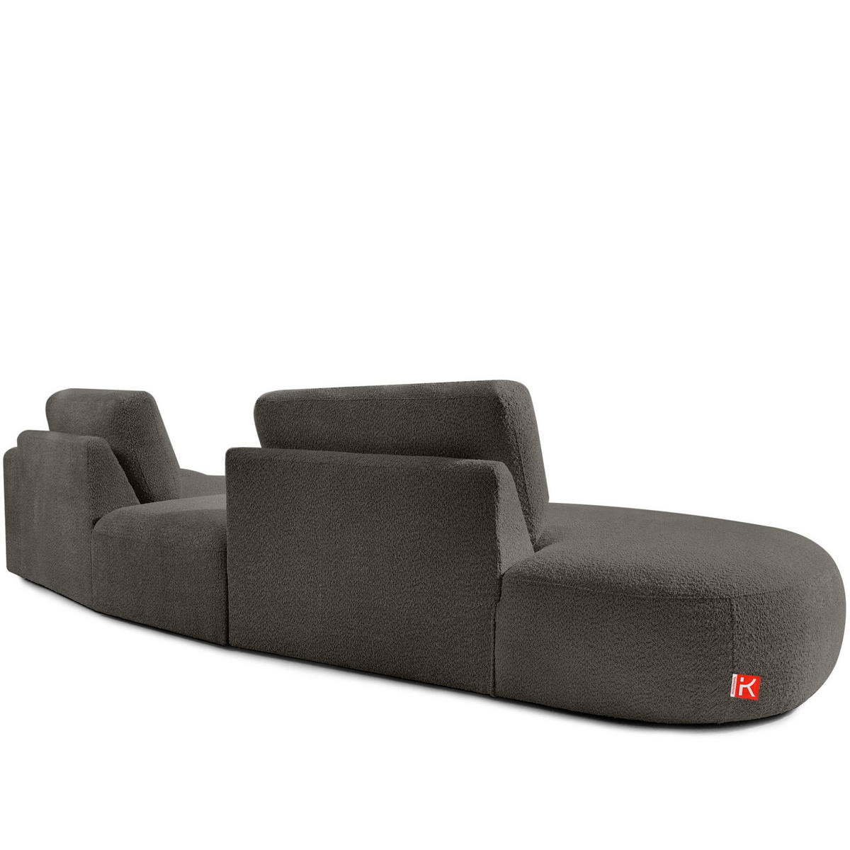 4-SITZER ECKSOFA ZUCCO Boucle links, Dunkelbraun - Dunkelbraun, Textil (350/84/105cm) - KONSIMO®