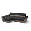 ECKSOFA L REBI L3 Rainbow 27/83 Links mit Schlaffunktion, Grau/Beige - Beige/Grau, Textil (251/140cm)