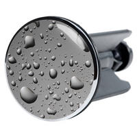 WASCHBECKENSTÖPSEL Dewdrop - Grau, Kunststoff/Metall (4/7/7cm) - Sanilo