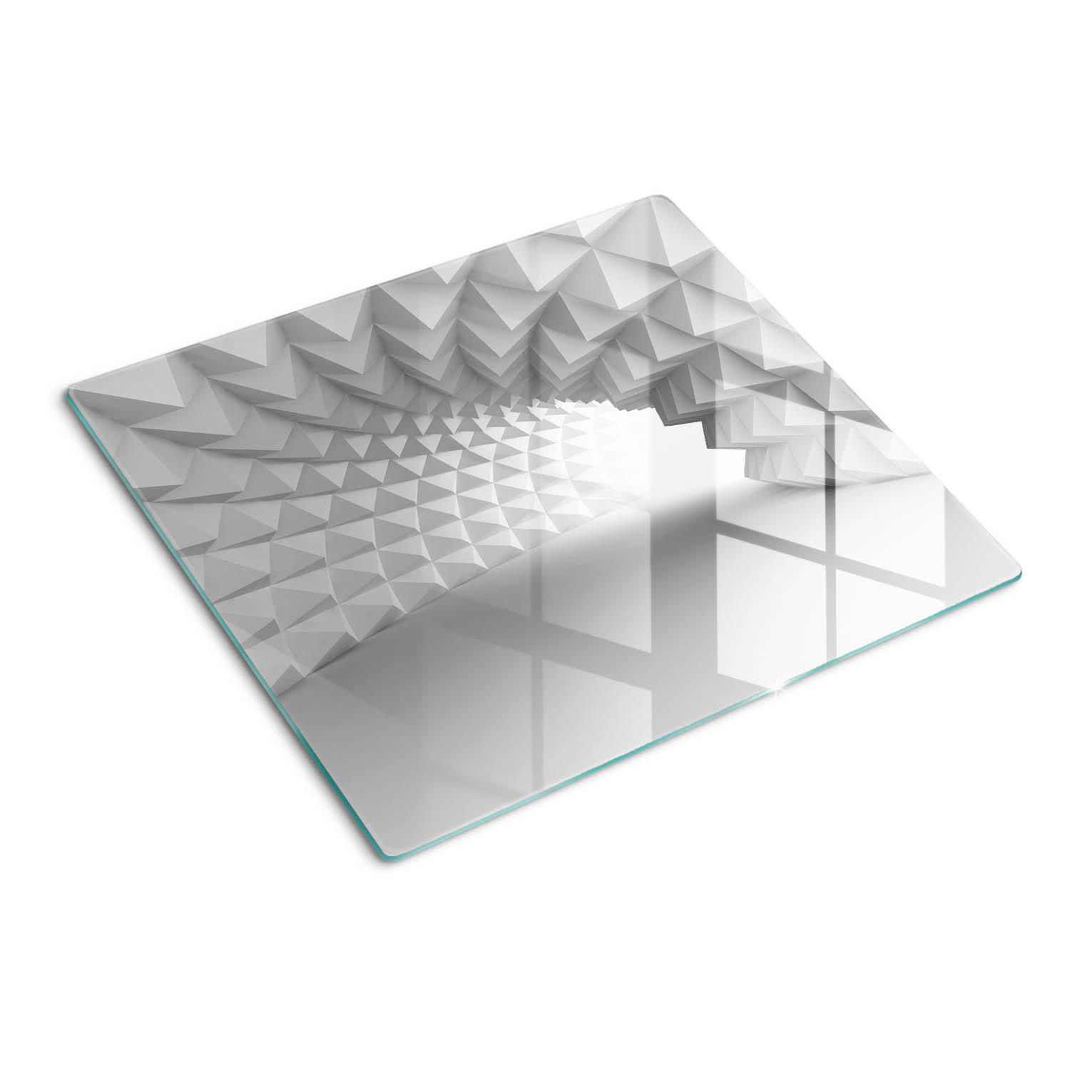 GLASPLATTE 60x52 cm Abstrakter Tunnel - Grau, Glas (60/0.4/52cm) - TULUP