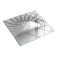 GLASPLATTE 60x52 cm Abstrakter Tunnel - Grau, Glas (60/0.4/52cm) - TULUP