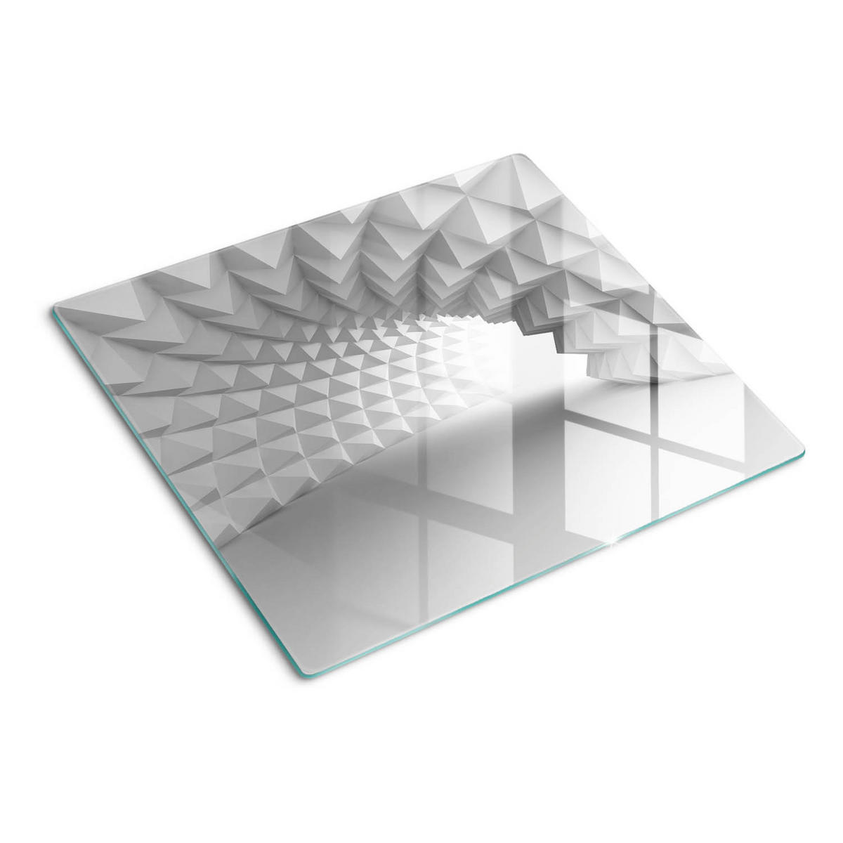 GLASPLATTE 60x52 cm Abstrakter Tunnel - Grau, Glas (60/0.4/52cm) - TULUP