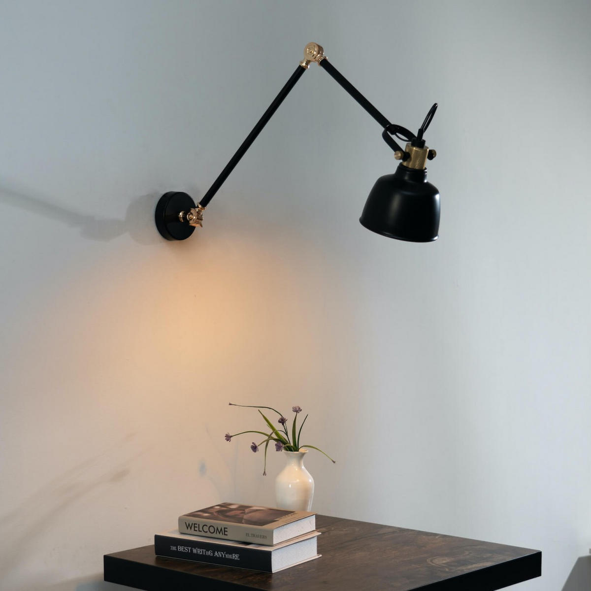 WANDLEUCHTE Addis, Schwarz, 65cm - Schwarz, Metall (16/53/65cm) - KOSILUM