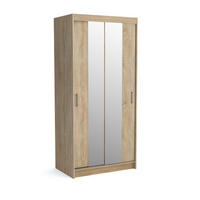SCHWEBETÜRENSCHRANK NICOLA 100/215/60 cm 2-türig Sonoma Eiche - Sonoma Eiche, Holzwerkstoff (100/215/60cm) - MASSENO