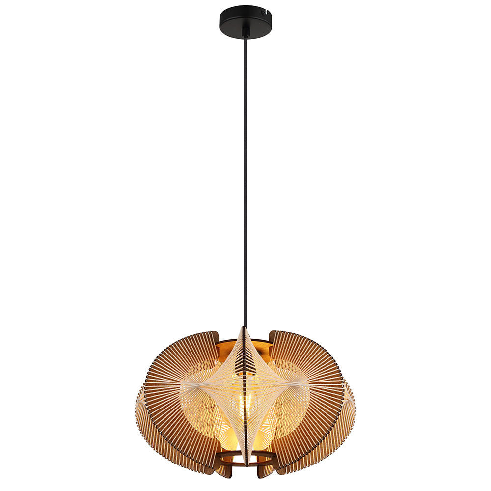 HÄNGELEUCHTE MDF Braun Naturfarben - Braun, Holz (44/44/150cm) - Nowa