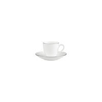 MOKKA-/ESPRESSOOBERTASSE MIT UNTERTASSE Anmut Platinum No.1 weiß 60 ml - Weiß, Keramik (12/7.9/12cm) - Villeroy & Boch