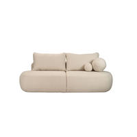 SCHLAFSOFA Mit Bettkasten Fabo, Stoff Quelle Hellbeige - Creme, Holz/Textil (240/90/90cm) - Kaiser Möbel