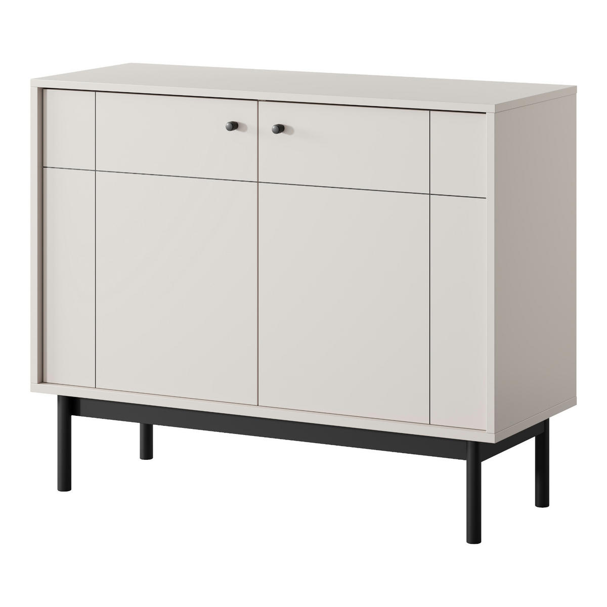 SIDEBOARD DIEPPE KOM1-2D Fräste Fronten, Kaschmir - Kaschmir, Holz/Holzwerkstoff (104/83/39cm) - Komodee