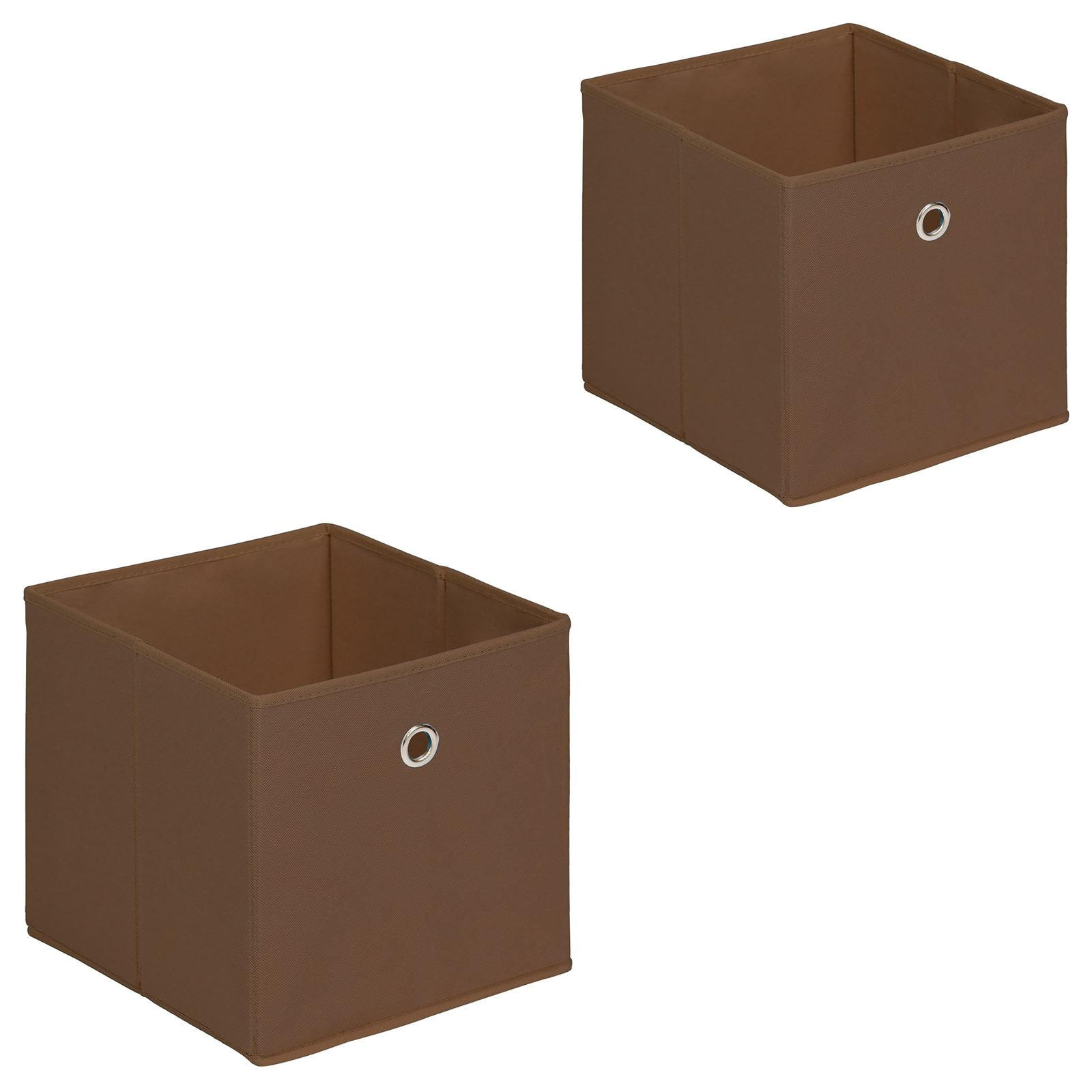 FALTBOX ELA 2ER-SET - Braun, Textil (27/27/27cm) - IDIMEX