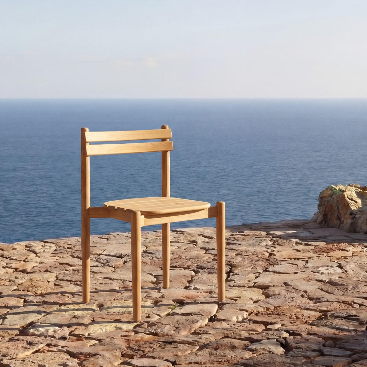 GARTENMÖBEL-SET 4-tlg Vadim Natur aus Teak - Naturfarben, Holz - Tikamoon