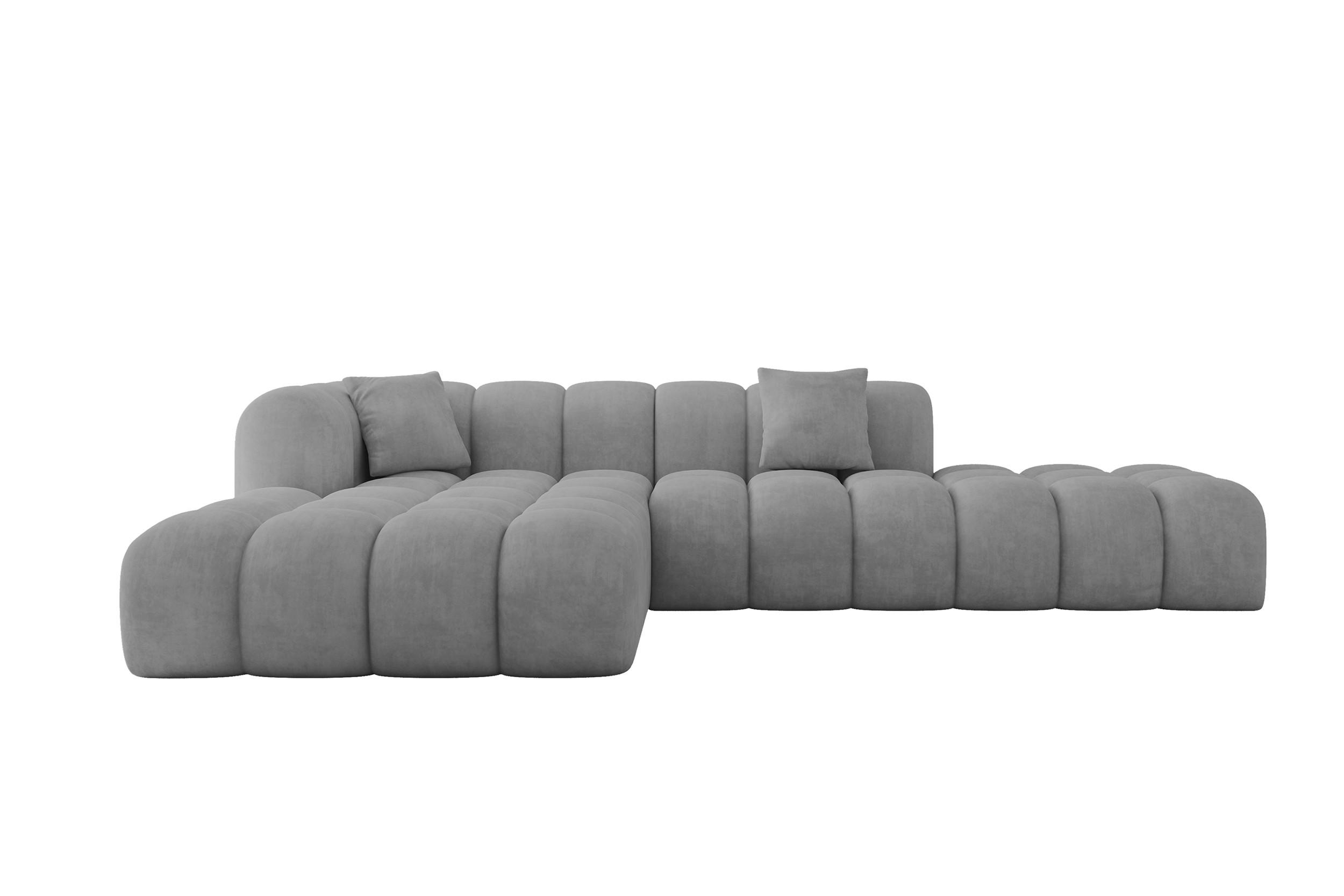 ALTDECOR ROHOVÁ SEDACÍ SOUPRAVA s otomanem vlevo OLEA-L2 – 289 × 176 × 71 cm, titanová barva