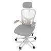 BÜROSTUHL SmartSeat Creme-Weiß - Beige/Silberfarben, Kunststoff/Textil (70/142/70cm) - Clouvou