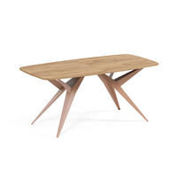 ESSTISCH AXIS - Honigeiche/Kupferfarben, Holzwerkstoff/Metall (90/180/76cm) - Meblini