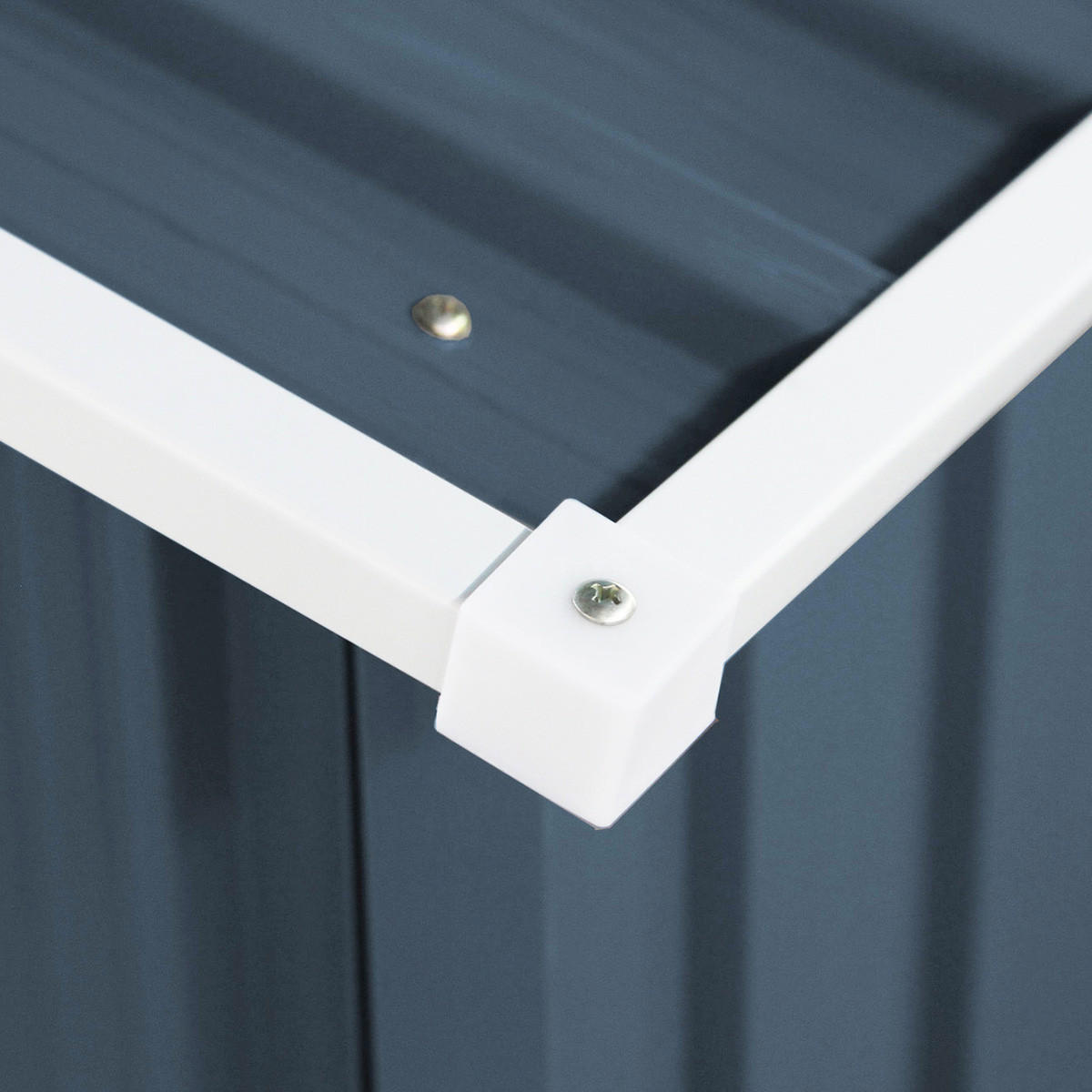 GERÄTEHAUS Metall Dunkelgrau - Grau, Metall (130/173/213cm) - COSTWAY