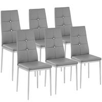 ESSZIMMERSTUHL 6er Set Julien 40 x 42 x 97 cm grau - Grau, Textil (42/97/40cm) - tectake
