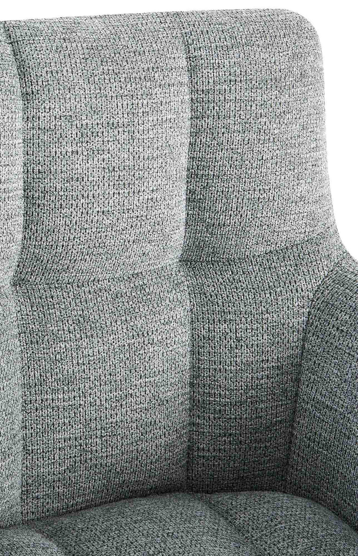 ARMLEHNENSTUHL 2er Set Stoff Hellgrau - Hellgrau/Schwarz, Textil/Metall (59/87/59cm) - CLP