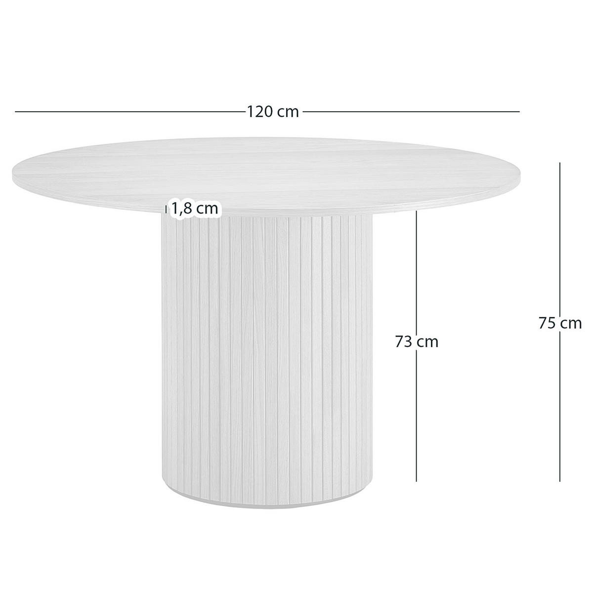 ESSTISCH - Echtholzfurnier - Eichefarben/Schwarz, Holzwerkstoff (120/120/75cm) - home24