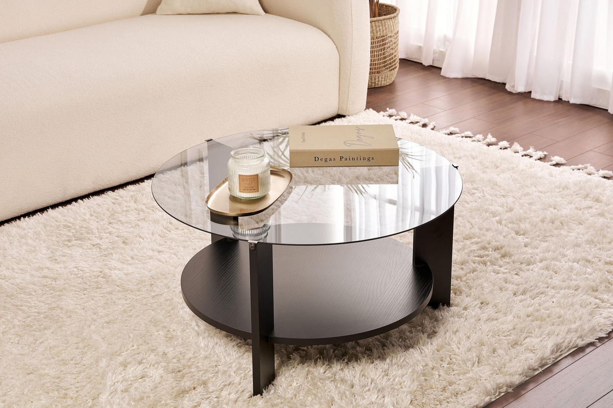 COUCHTISCH clara Schwarz - Schwarz, Holz (75/75/40cm) - Habitat Garten